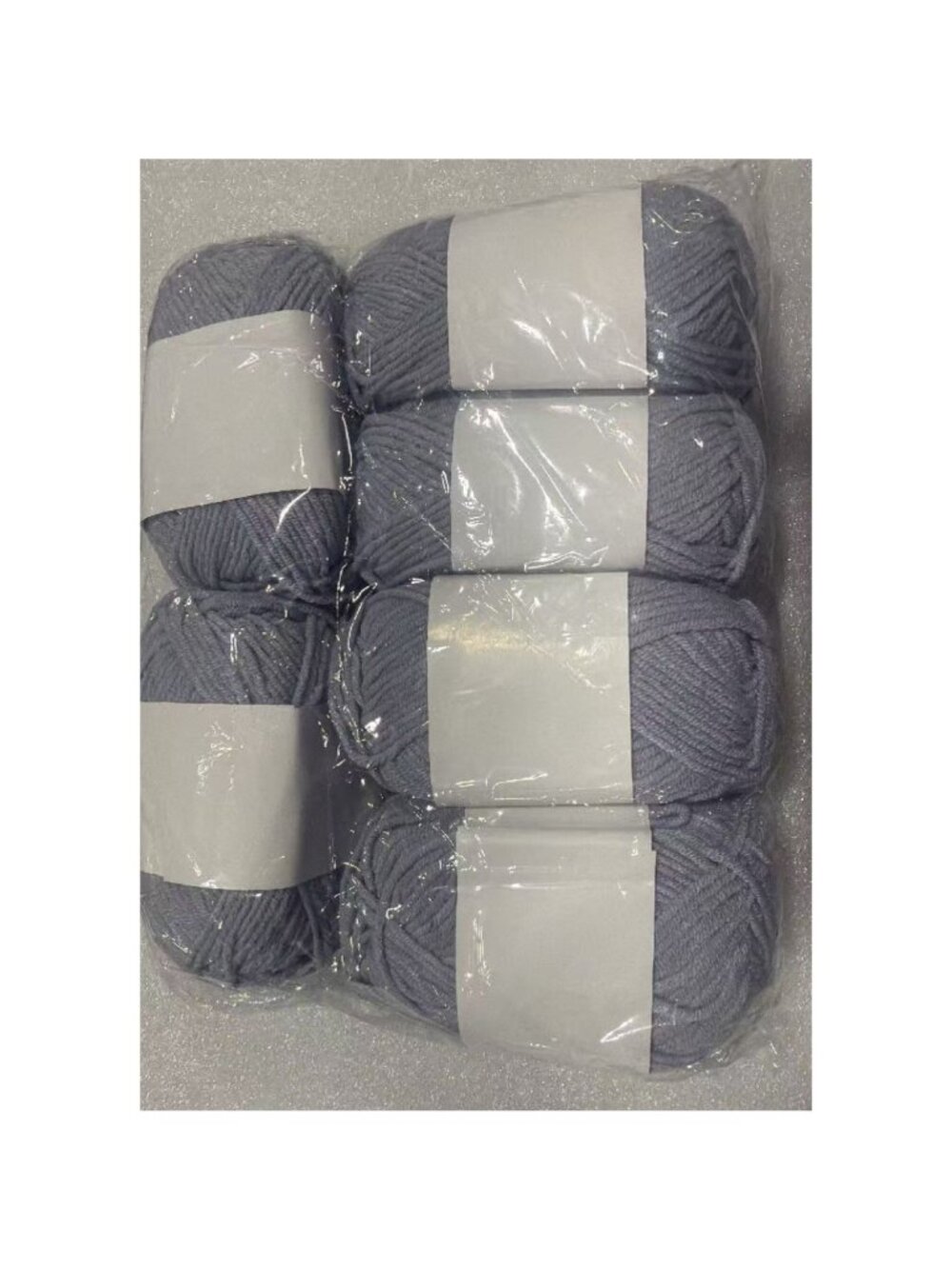 6 PCS Light Gray 25g Soft Milk Cotton Yarn 4 Ply Milk Cotton Yarn For Handmade
